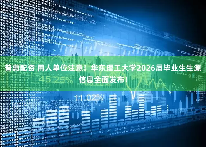 普惠配资 用人单位注意！华东理工大学2026届毕业生生源信息全面发布！